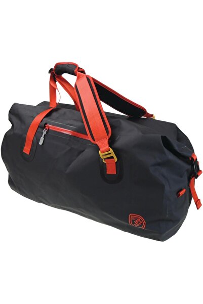 Jr Gear Roll Top Vinyl Duffel Geantă sport impermeabilă 100 litri-NEGRU-ROSU