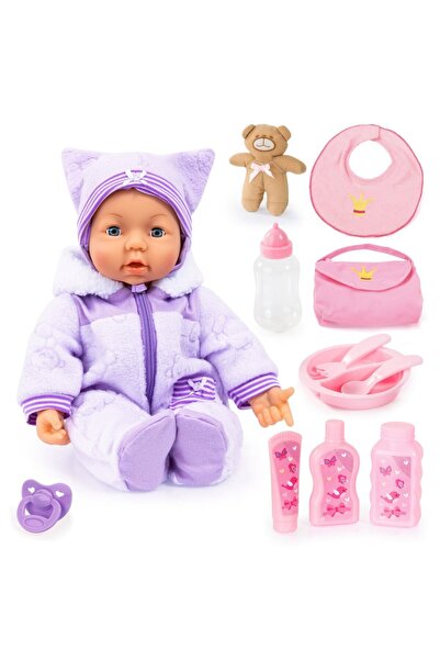 Bayer Piccolina Magic Eyes interactive baby doll 46cm, soft body, mouth movem...