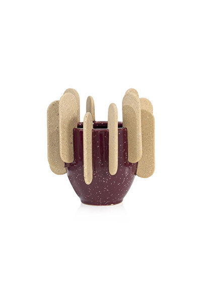 Midas Furniture CERAMIC VASE 23X23X23 CM BURGUNDY