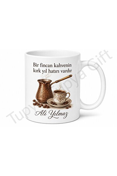 Tupya Gift Turkish Coffee Themed Printed Mug Special Design Gift