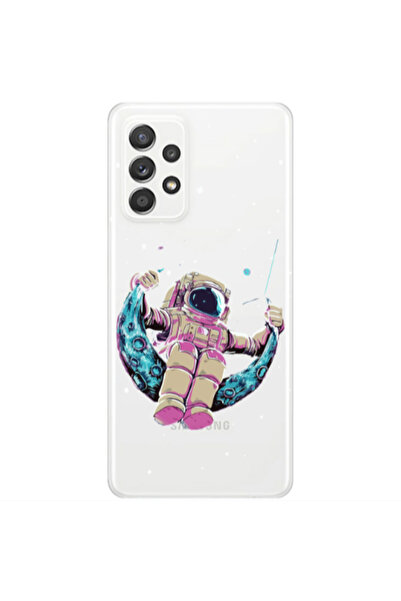 Other Samsung A33 Astronaut swinging on the moon Transparent Silicone TPU Θήκη