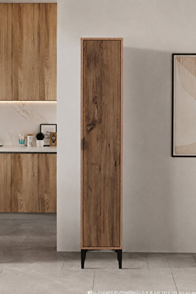 SARMOBİ Arden Tek Kapaklı Çok Amaçlı Mutfak/Kiler Dolabı 35x190x37 cm Beyaz –...