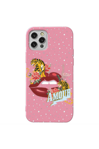 Other Apple iPhone 13 Pro Amour Pink Colored Silicone TPU Θήκη