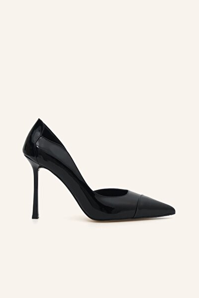 MARCATELLI SİYAH RUGAN Deri Stiletto