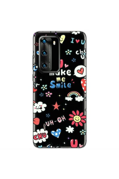 Other Huawei P40 Rainbow flowers Transparent Silicone TPU Θήκη