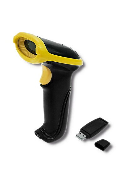 Qoltec Scanner Wireless Qoltec, 1D, 2.4 GHz, USB, Negru-Galben