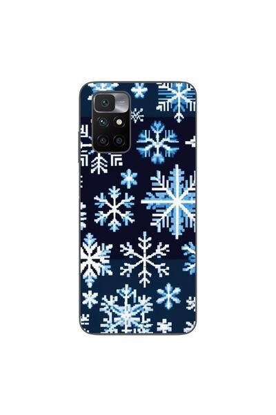 OEM Husa compatibila cu Xiaomi Redmi 10 Silicon Gel Tpu Model Pixel Art Snowf...