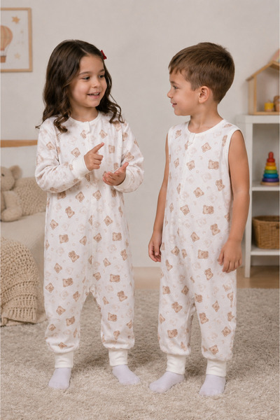 Babyhola Removable Sleeves Zippered Sleeping Bag 1-8 Years Old Flannel 4 Seas...