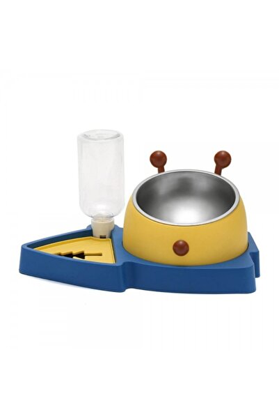 Cozy Paws 2-in-1 Pet Food and Water Dispenser – Stainless Steel Bowl with Aut...