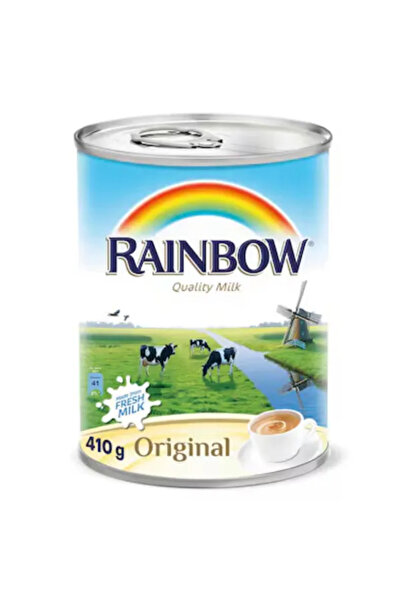Rainbow حليب مبخر 410 جرام عبوة تحتوي على 48 قطعة