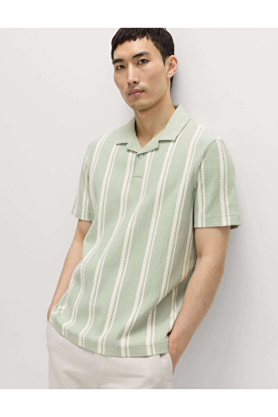 Marks & Spencer Çizgili Polo Yaka Üst