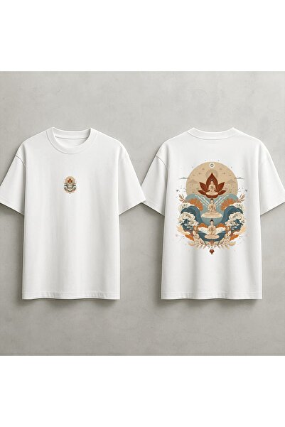 MAGORS Unisex Front and Back Printed Mindfulness, Black Lotus Flower, Mandala...