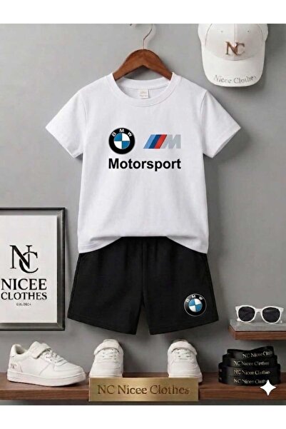 NC Nicee Clothes LETNJA DEČJA MAJICA I KRATKE HLAČE UNISEKS (BMW ŠARA U SREDINI)