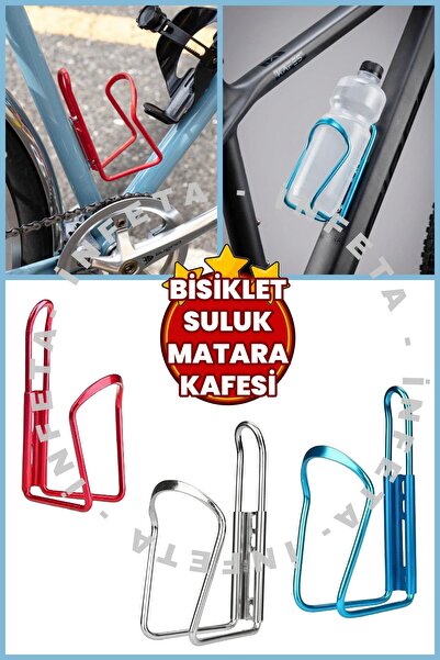 İnfeta 1 Adet Alüminyum Bisiklet Matara Suluk Kafesi-Matara Tutucu Kafes Sulu...