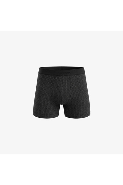 Nautica Erkek Siyah Slim Fit Desenli Boxer
