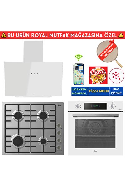 Hoover FALCO Telefon Bağlantılı Beyaz Ankastre Set (HO3158W+ HHW6LMX/TK İnox ...