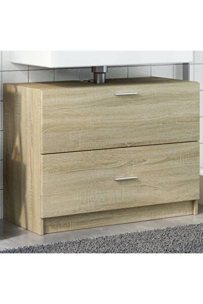 vidaxl Ντουλάπι Νιπτήρα Sonoma Δρυς 78x37x59 εκ. Επεξεργασμένο Ξύλο