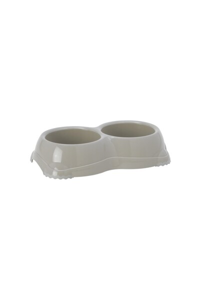 Moderna Double Smarty Bowl 26.1 x 14.4 x 5.7 cm-2x330ml-Grey
