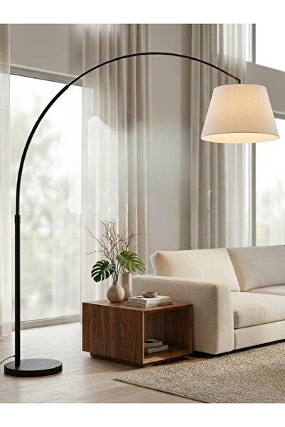 BEC14 Modern Floor Lamp with Unique Arc Design