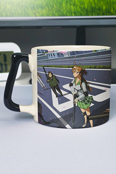 ZipZap كوب سيراميك فاخر مطبوع عليه رسومات أنمي Highschool of the Dead (قطعة و...