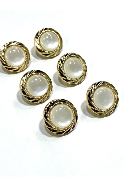 karantuhafiye Pearl-Look Metalized Luxury Button / Cardigan Vest Button / 1.5...