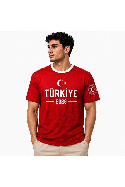 dörtelle Milli Takım Dünya Kupası 2026 Özel Kırmızı Futbol Taraftar Forması U...
