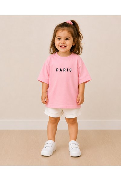 Melodikids Tricou de vară pentru fete, 3 piese, 100% bumbac