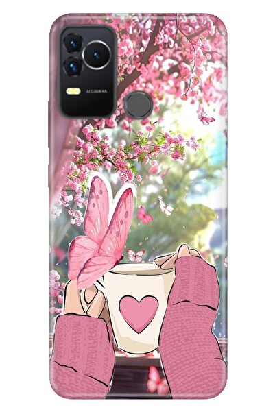 omix X400 Kılıf Coffee Temalı Desenli Darbe Emici Silikon