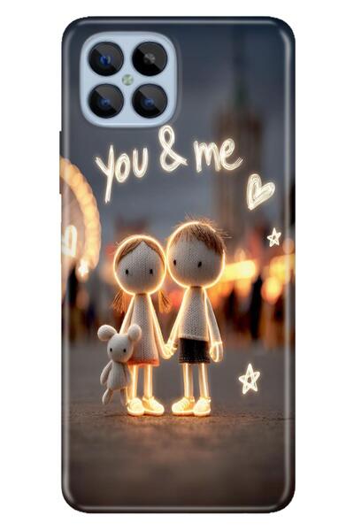 omix X600 Kılıf You And Me Forever Temalı Desenli Darbe Emici Silikon