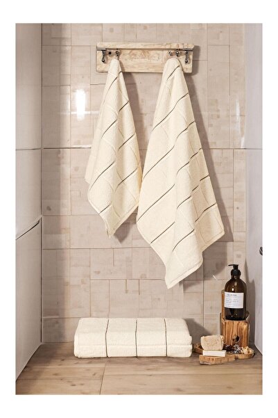 LC Waikiki Nevavm Square Micro Cotton Bath Towel 90X150 cm Cream