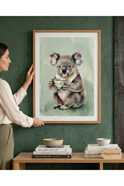 fingerjewerly Koala Eklektik Sanat - Tablo Ölçülerinde Çerçevesiz Poster