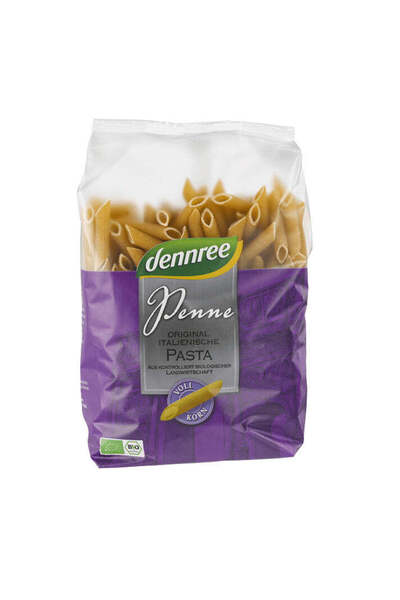 Dennree Penne Bio din Grâu Dur Integral 500 g