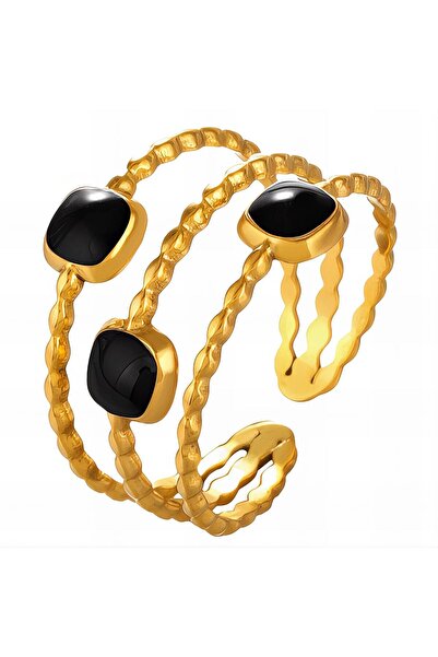 PRETTY LITTLE LADY RING, 18K GOLD PLATED STEEL