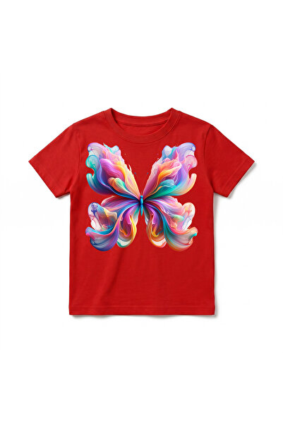 URBANTRENDSTORE Butterfly Printed Unisex Girls' Boys' Cycling Round Neck Basi...