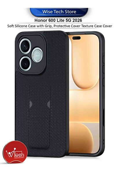 Wtech جراب سيليكون ناعم لهاتف Honor 600 Lite 5G 2026 مع مقبض، غطاء حماية بملم...