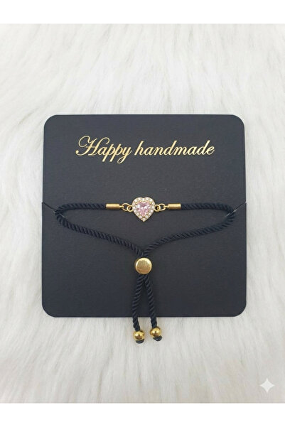 HAPPY HANDMADE Zircon Pink Stone Adjustable Bracelet/Birthday Gift/Fits Any W...