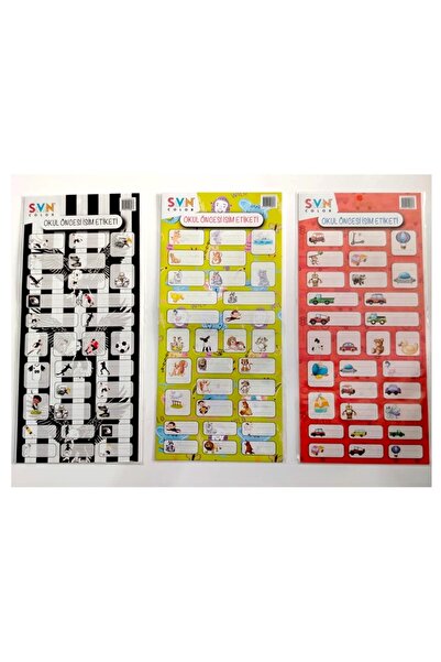 KESKİN COLOR Seven Preschool Name Tags 3-Piece - 6 Packs
