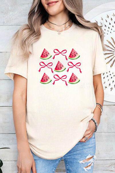 Sarah's Boutique Women's T-shirt – 100% cotton – Watermelon Bows