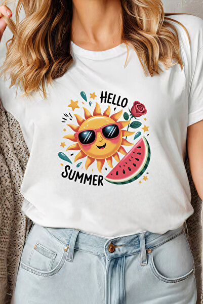 Sarah's Boutique Women's T-shirt – 100% cotton – HELLO SUMMER