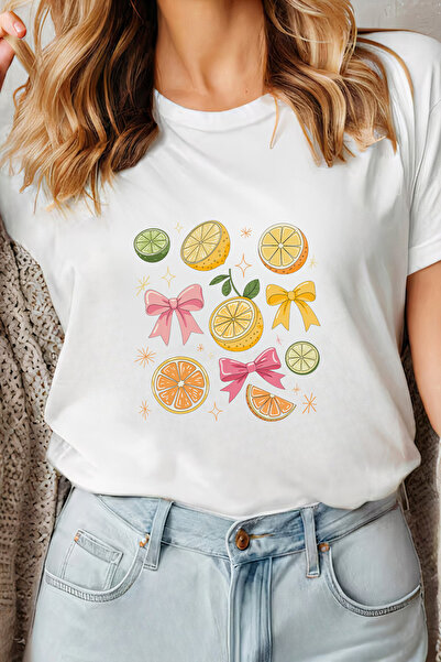 Sarah's Boutique Women's T-shirt – 100% cotton – Citrus Bows