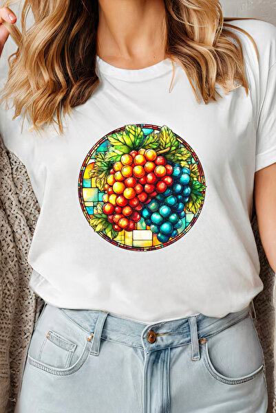 Sarah's Boutique Women's T-shirt – 100% cotton – Stained Grapes