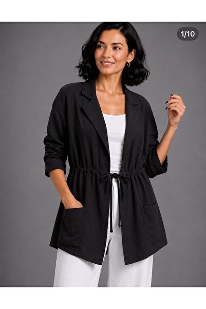 MENSAR OTANTİK Lace-Up Linen Jacket Standard Size 38/44