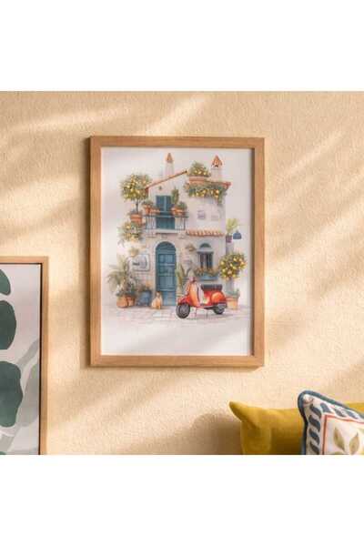 Evidea Deco Lemon Cafe Duvar Panosu - Renkli - 30x40 cm
