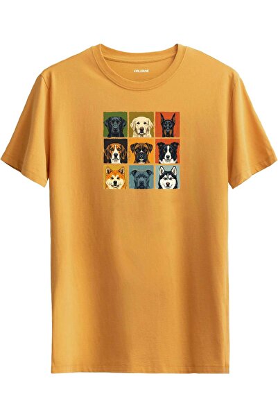 Colermi Retro Dog Collage Design T-Shirt