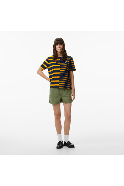 Tommy Hilfiger Linen Kadın Yeşil Şort
