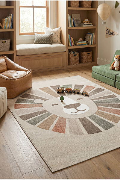 SERENZA HOME LİVİNG Serenza Home Tiny Tales Sevimli Aslan Çocuk Halısı | Safa...