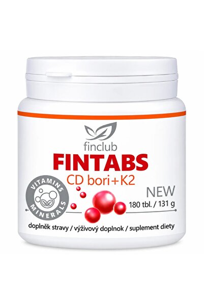 Finclub Supliment alimentar fin Fintabs CD bari + K2, 180 tablete, calciu, ma...