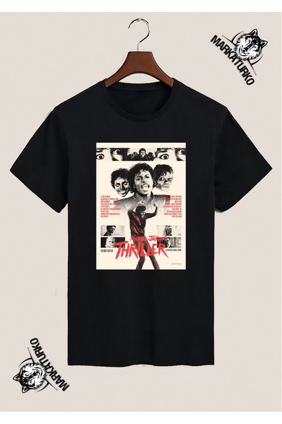 MarkaTurko Michael Jackson Custom Design Supplementation Printed Vintage Blac...