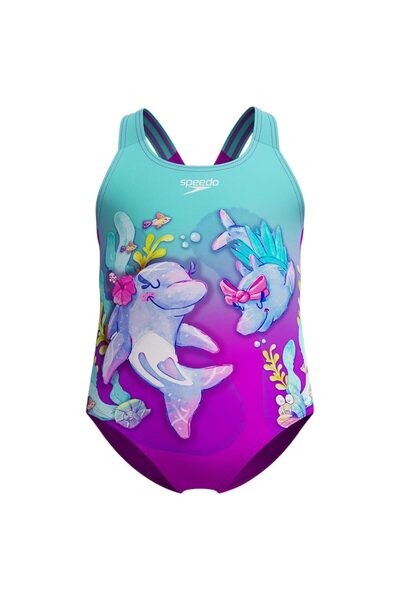 SPEEDO Costum de baie întreg pentru fete, imprimat digital 3