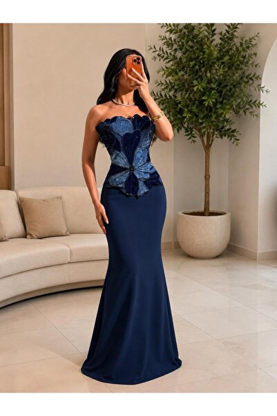 led style Women's Sleeveless Floral Embroidered Premium Dress